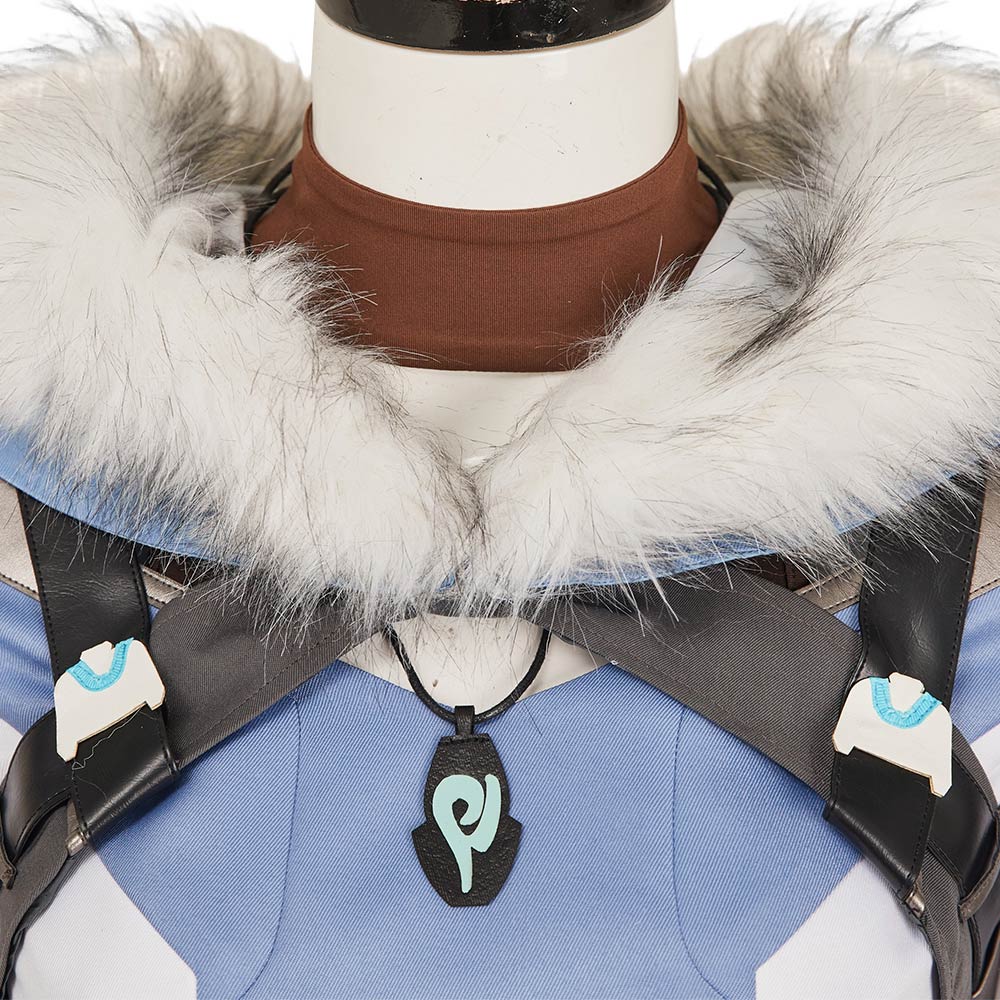 Overwatch OW Freya Tenue Bleue Cosplay Costume