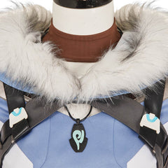 Overwatch OW Freya Tenue Bleue Cosplay Costume