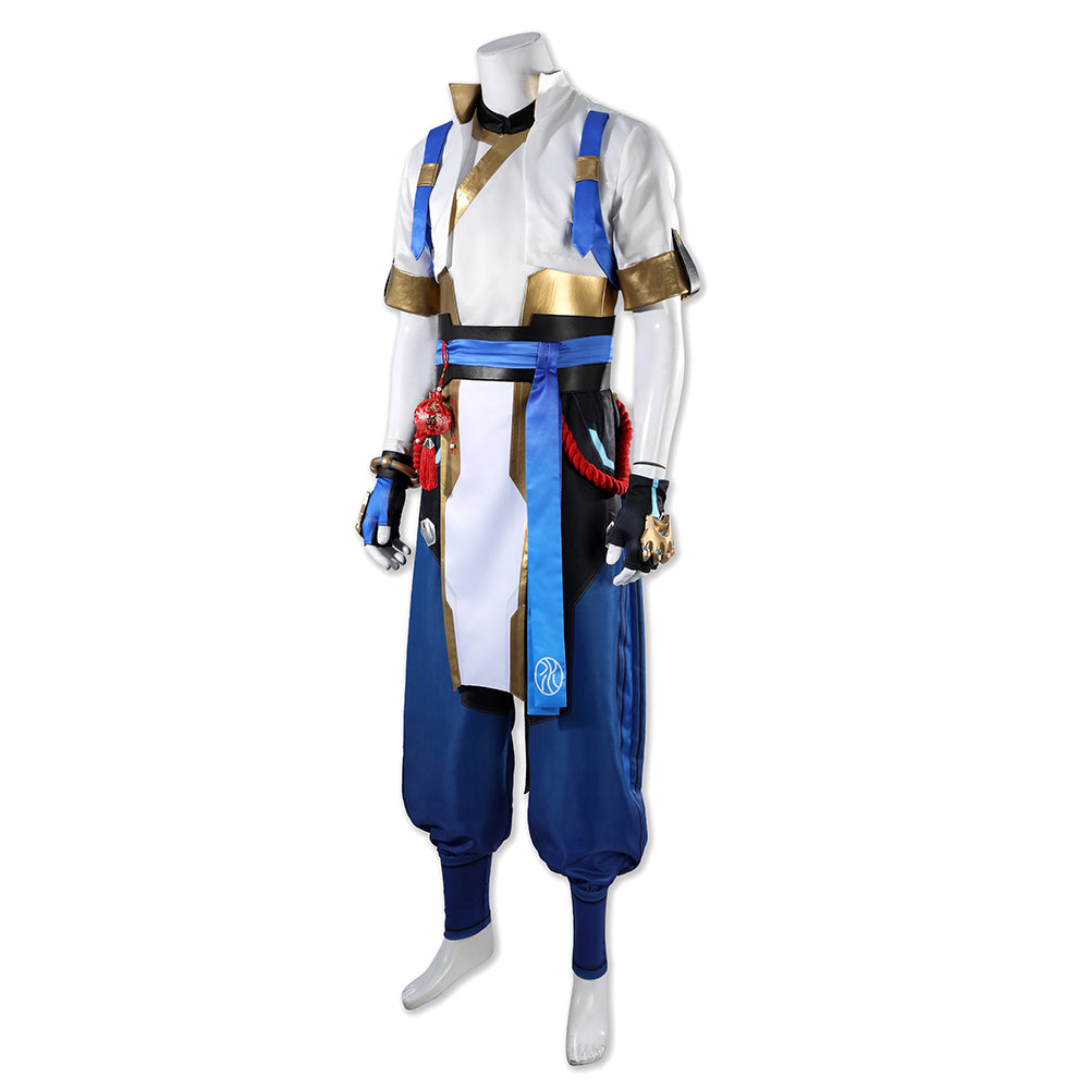 Overwatch Wuyang Ye Tenue Blanche et Bleue Cosplay Costume