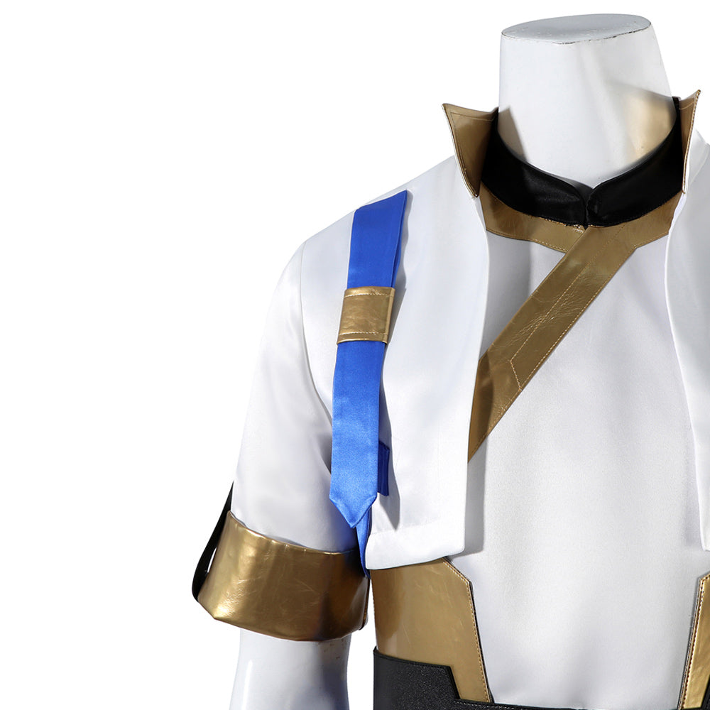 Overwatch Wuyang Ye Tenue Blanche et Bleue Cosplay Costume