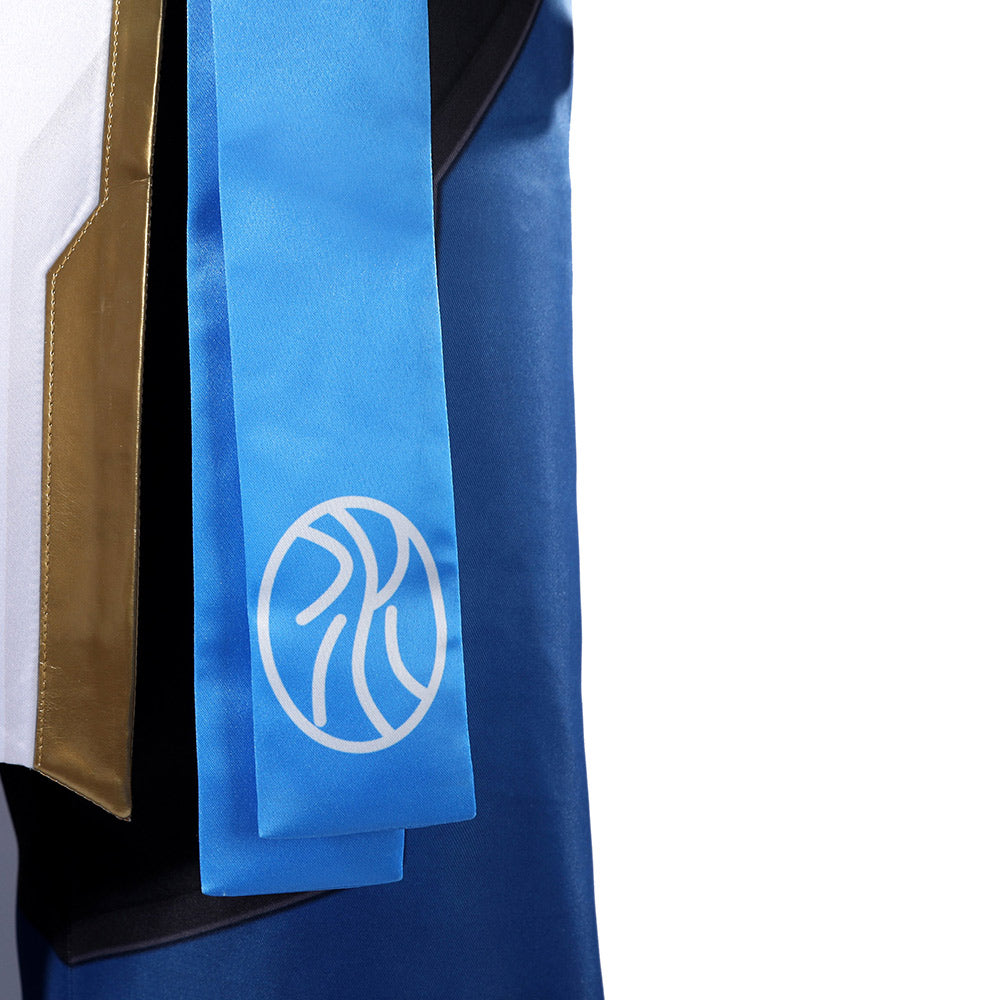 Overwatch Wuyang Ye Tenue Blanche et Bleue Cosplay Costume