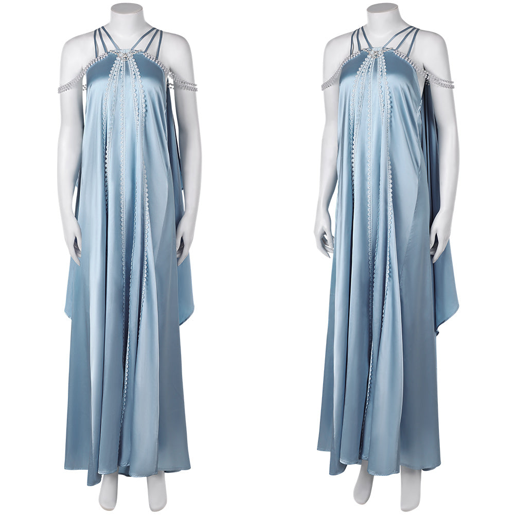 Padme Amidala Naberrie Pyjama Robe Bleue Cosplay Costume