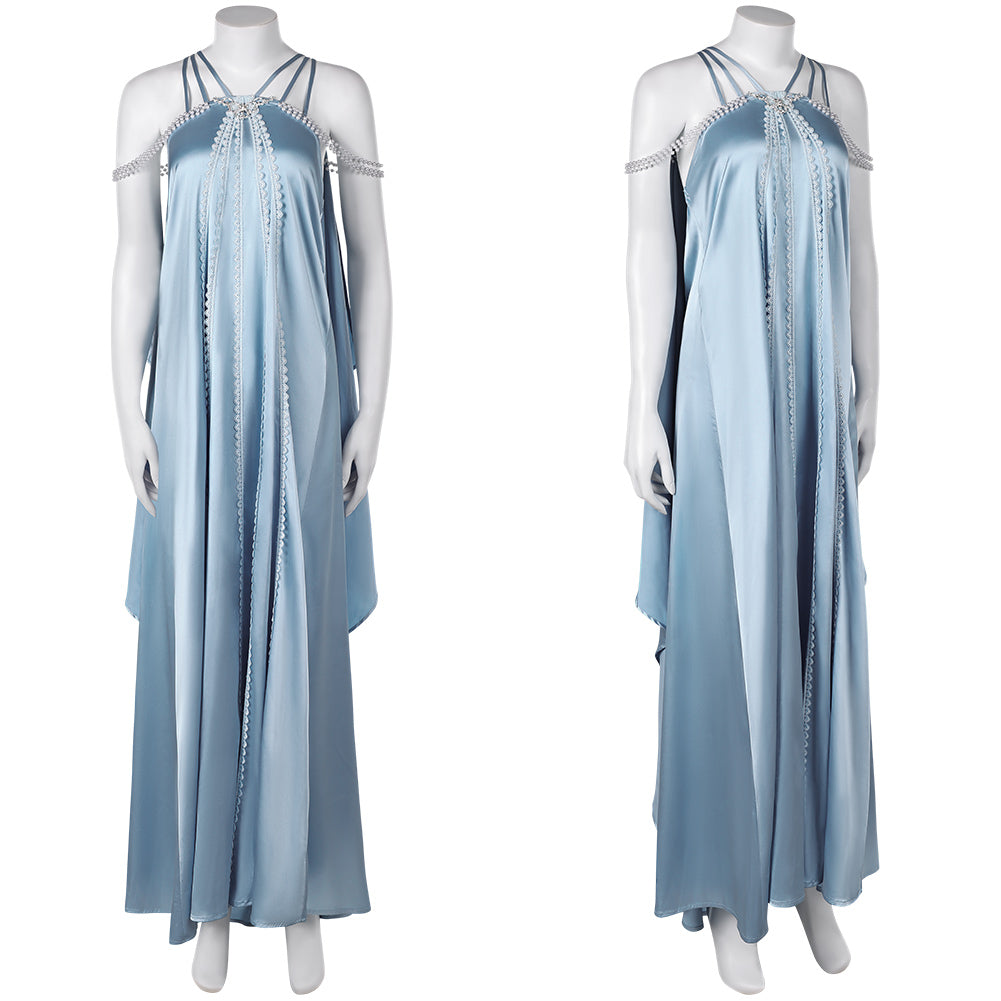 Padme Amidala Naberrie Pyjama Robe Bleue Cosplay Costume