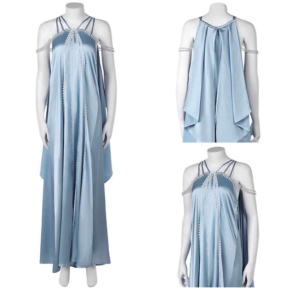 Padme Amidala Naberrie Pyjama Robe Bleue Cosplay Costume