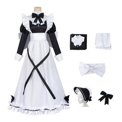 Playing Death Games to Put Food on the Table(2026) Aoi Robe de Soubrette Cosplay Costume