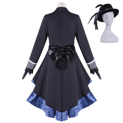 Cosplay Costume Ciel Phantomhive Black Butler Anime Cosplay Tenue Noire et Bleue Femme