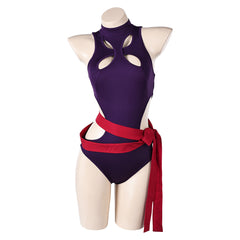 Psylocke Maillot de Bain One Pièce Violet Cosplay Costume Design Original
