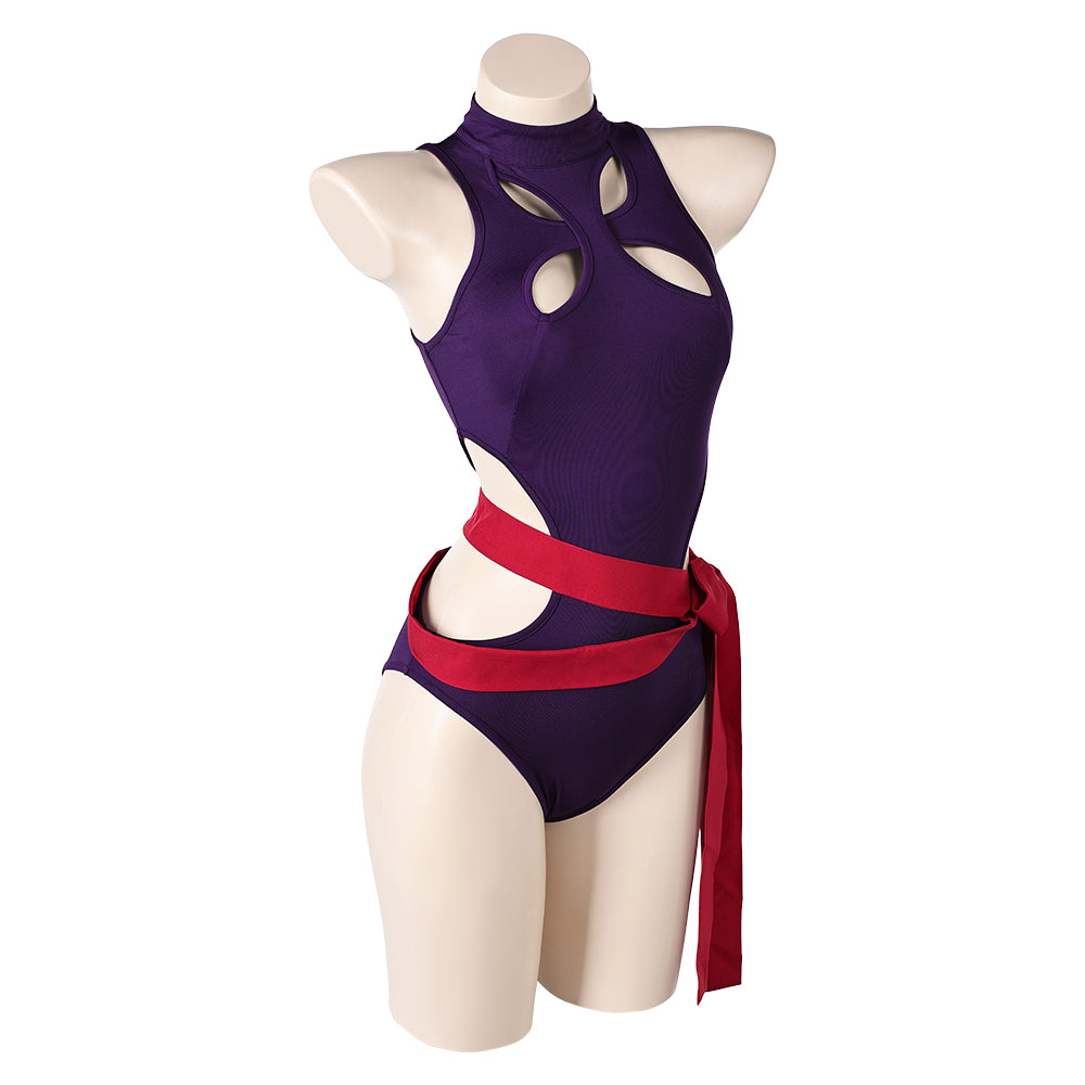 Psylocke Maillot de Bain One Pièce Violet Cosplay Costume Design Original