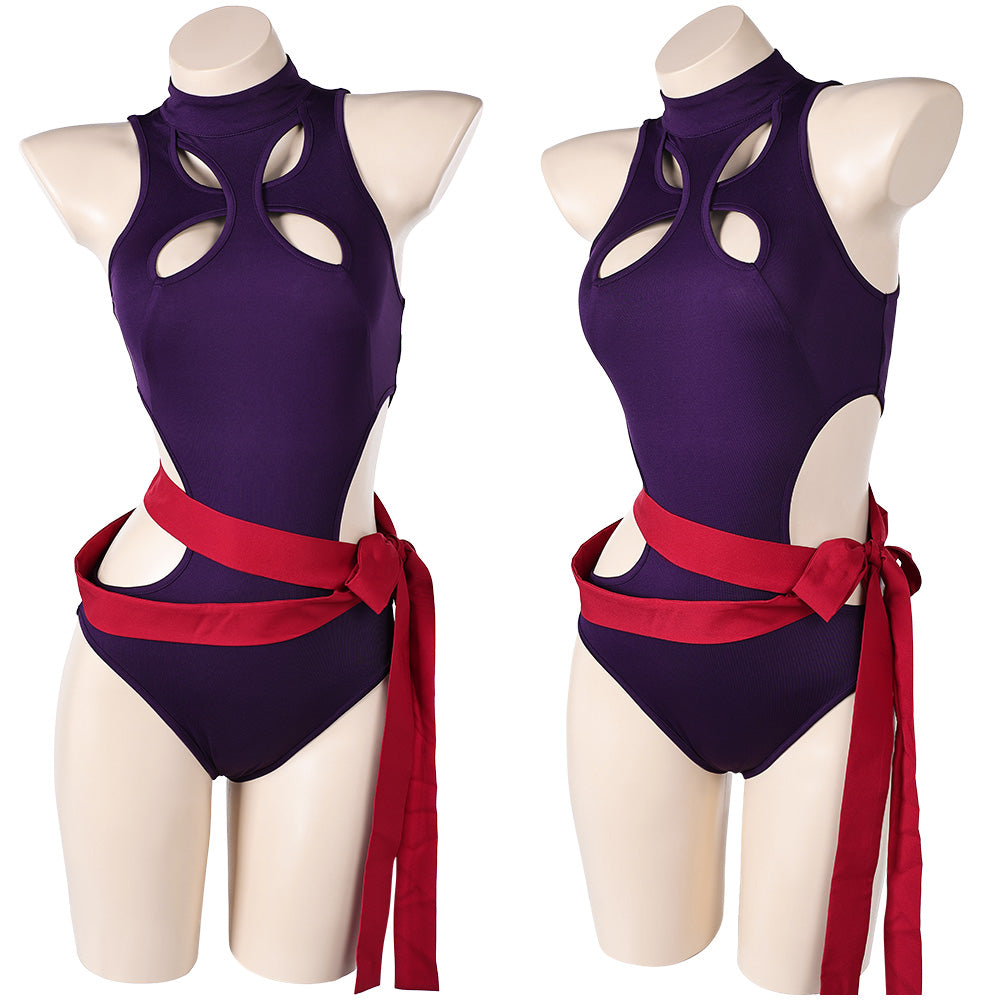 Psylocke Maillot de Bain One Pièce Violet Cosplay Costume Design Original