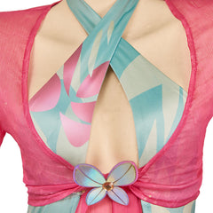 Psylocke Maillot de Bain Une Pièce Vert+Couvre-up Rose Cosplay Costume