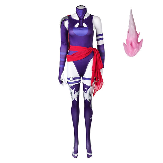 Psylocke Tenue Violette Cosplay Costume
