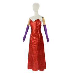 Qui Veut la Peau de Roger Rabbit(1988) Jessica Robe Rouge Cosplay Costume
