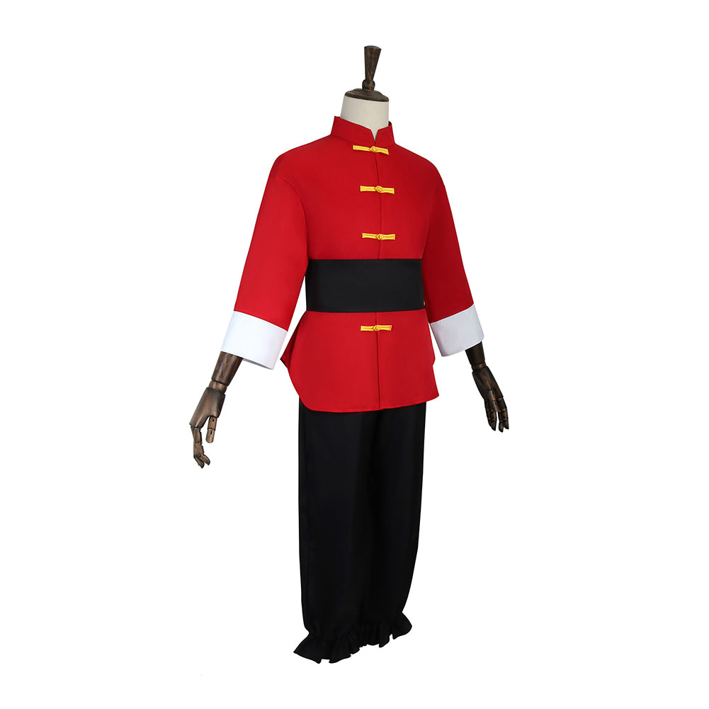 Ranma Nibun-no-Ichi Saotome Ranma Tenue Rouge et Noire Cosplay Costume
