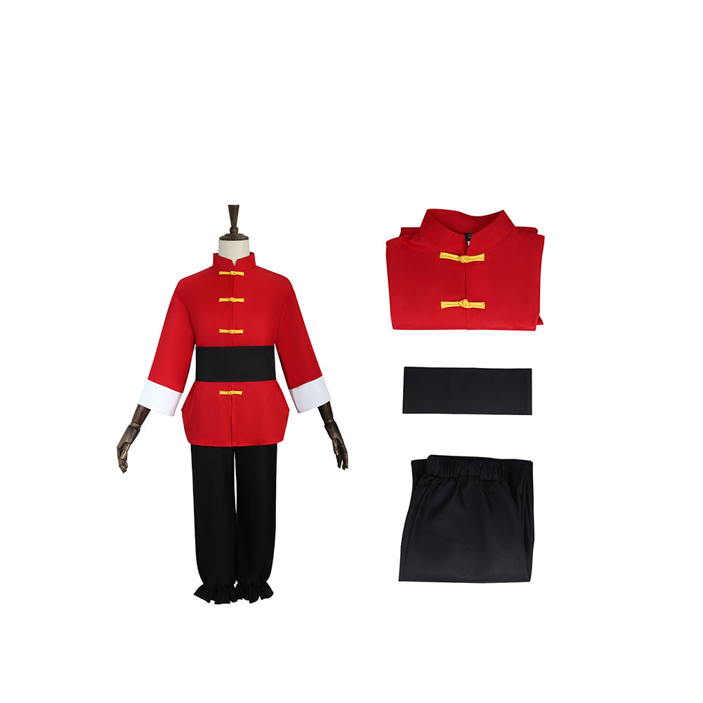 Ranma Nibun-no-Ichi Saotome Ranma Tenue Rouge et Noire Cosplay Costume