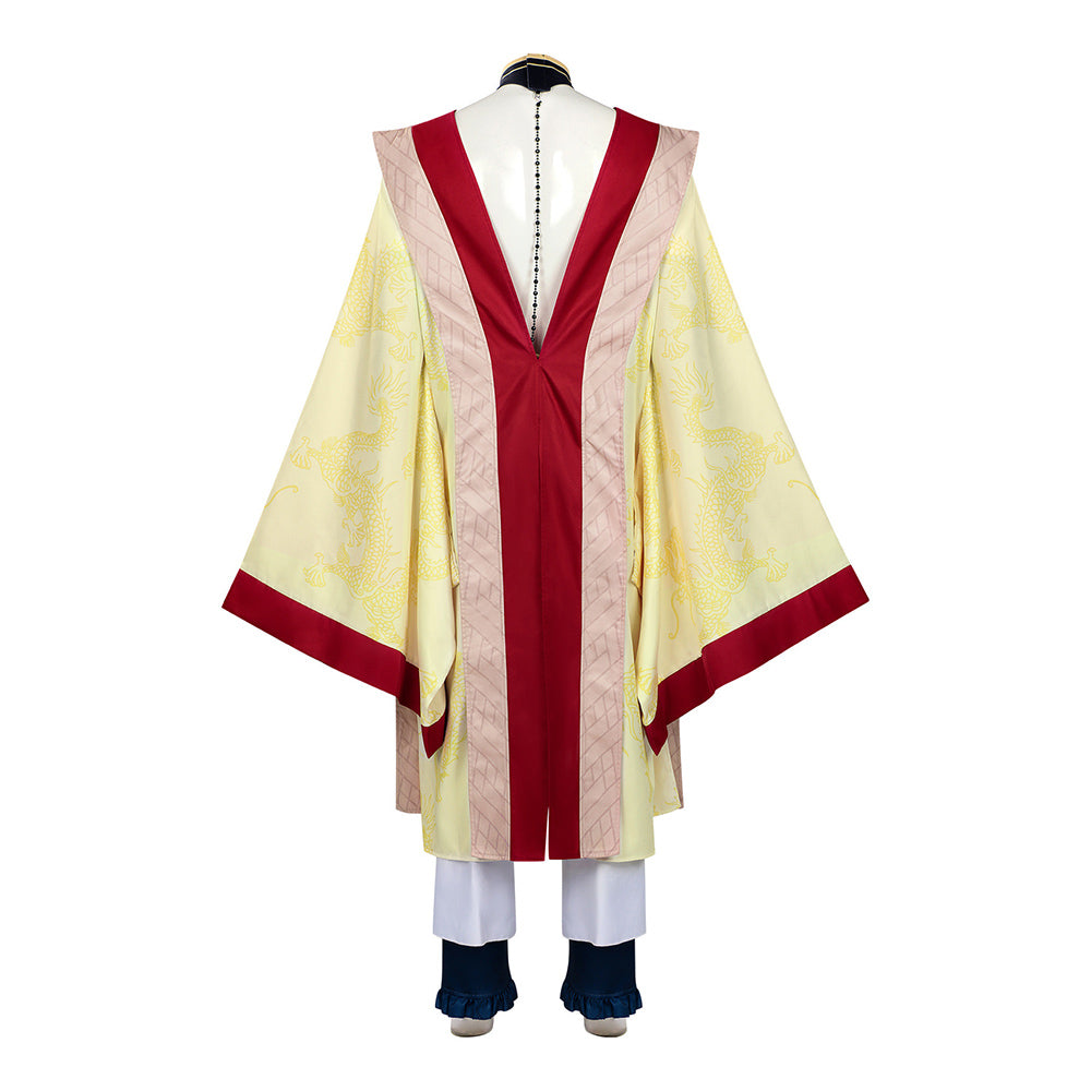 Record of Ragnarok Qin Shi Huang Tenue Jaune Cosplay Costume