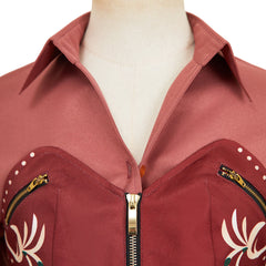 Resident Evil 30e Anniversaire Claire Redfield Chemise et Gilet Rouges Cosplay Costume