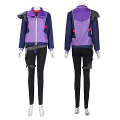Rick et Morty Rick Sanchez Tenue Noire et Violette Cosplay Costume