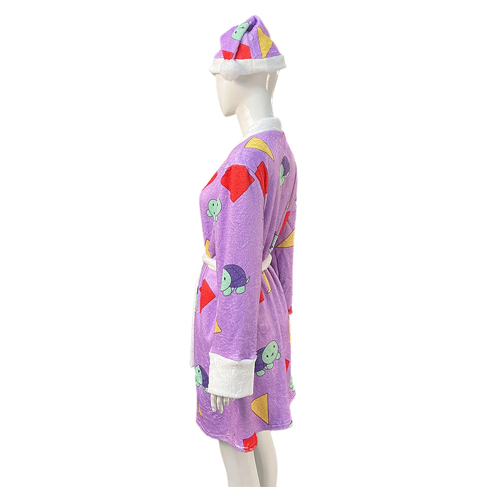 Rumi Pyjama Robe Violette Cosplay Costume