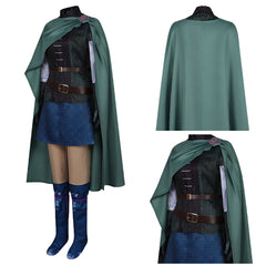 Scarlet et L'Éternité(2025) Princess Scarlet Tenue de Combat Bleue et Verte Cosplay Costume