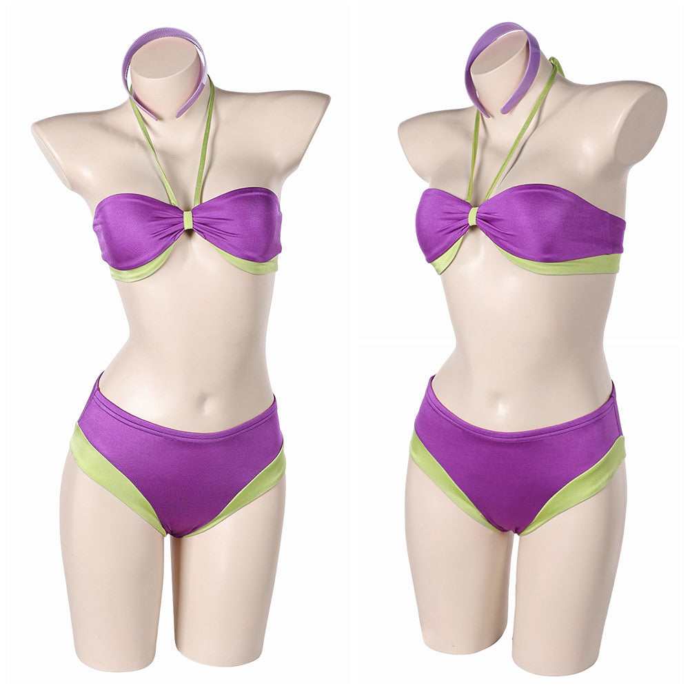 Scooby-Doo Daphne Blake Maillot de Bain Bikini Violet Cosplay Costume