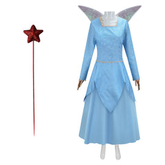 Shrek Marraine la Bonne Fée Robe Bleue Cosplay Costume