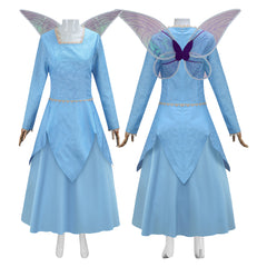 Shrek Marraine la Bonne Fée Robe Bleue Cosplay Costume