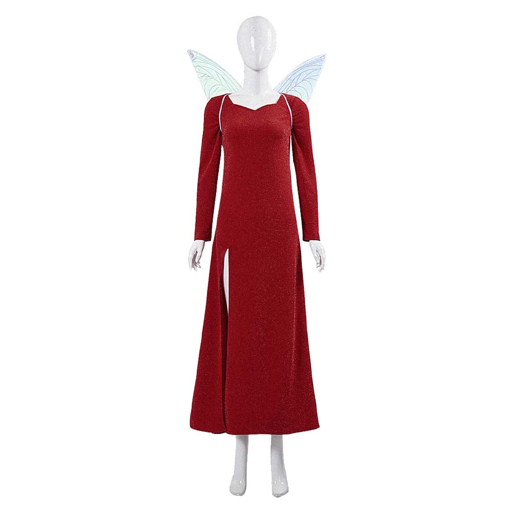 Shrek Marraine la Bonne Fée Robe Rouge Cosplay Costume