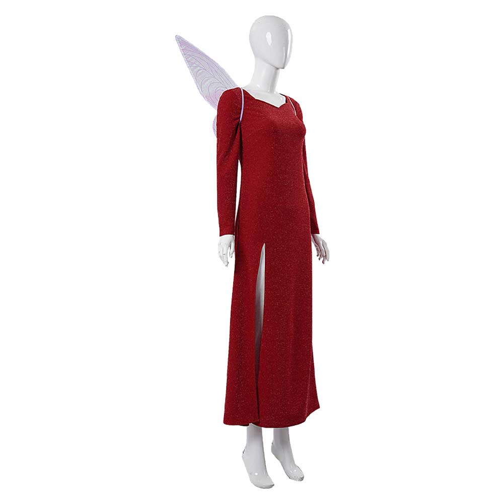 Shrek Marraine la Bonne Fée Robe Rouge Cosplay Costume
