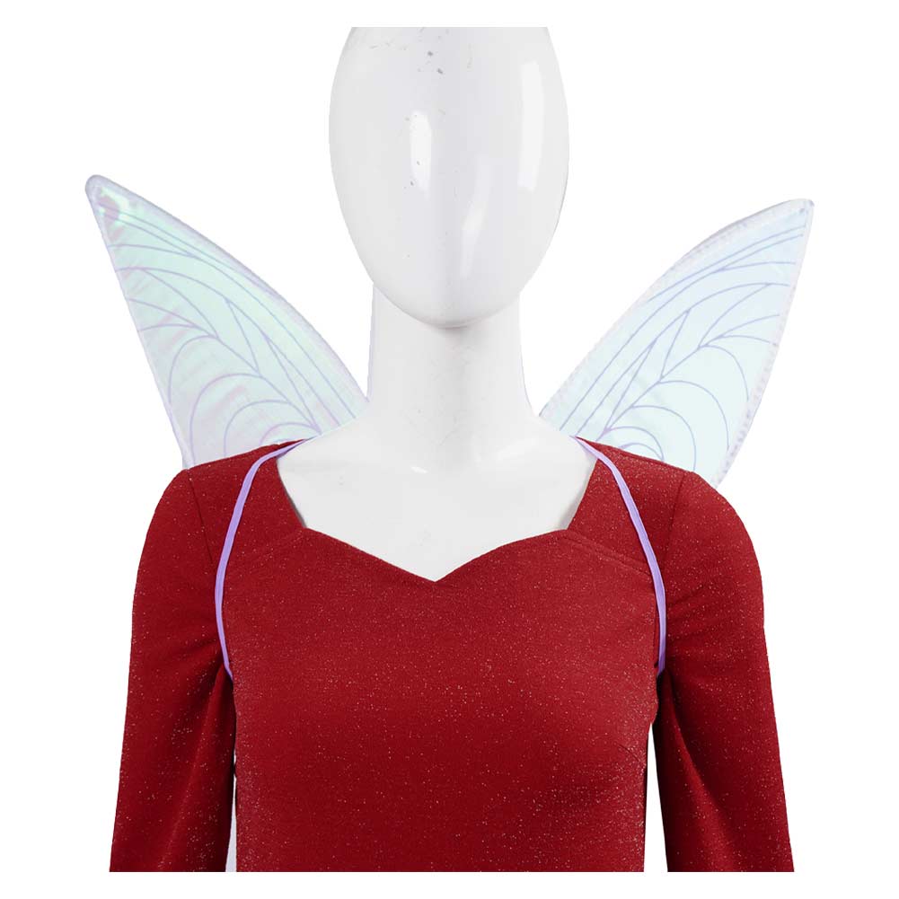Shrek Marraine la Bonne Fée Robe Rouge Cosplay Costume