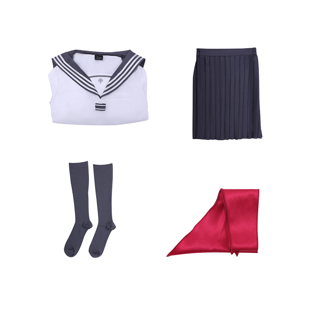 Silent Hill F(2025) Shimizu Hinako Unifrome Scolaire Blanc et Noire Cosplay Costume