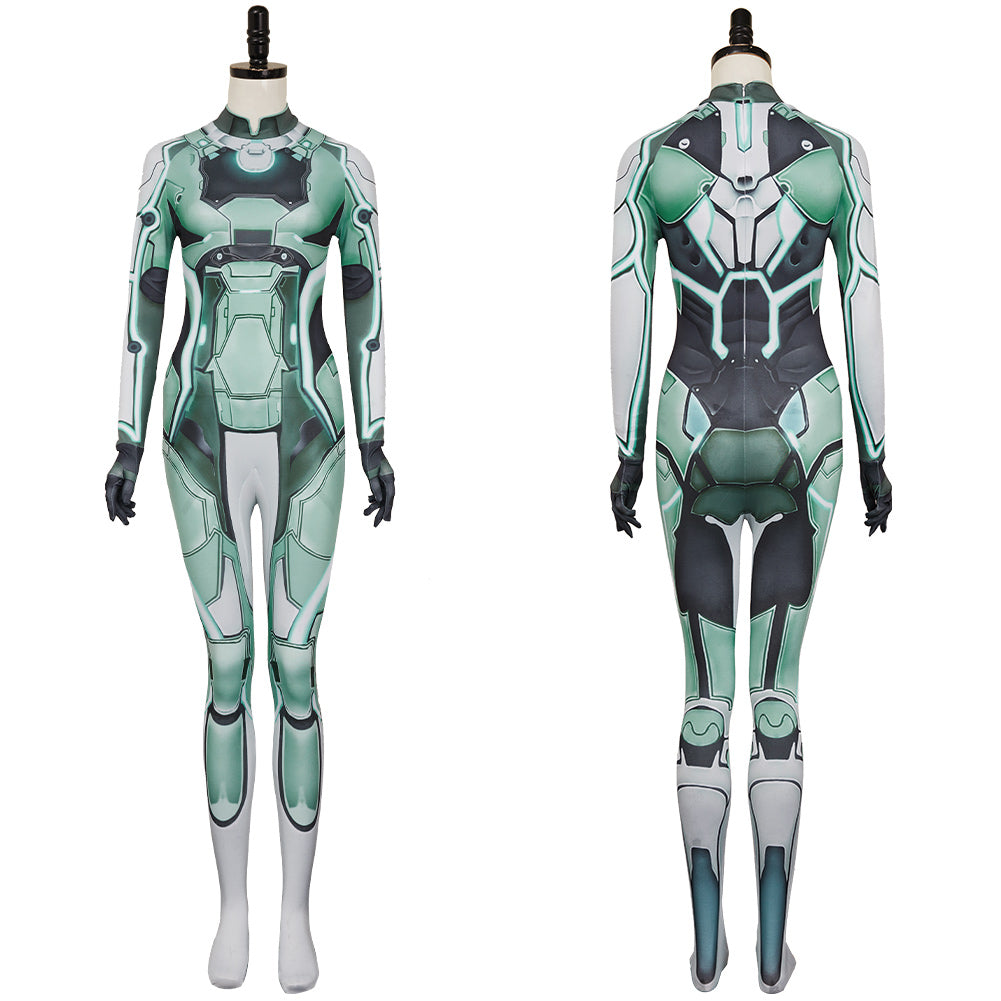 Split Fiction(2025) Zoe Combinaison Verte Cosplay Costume
