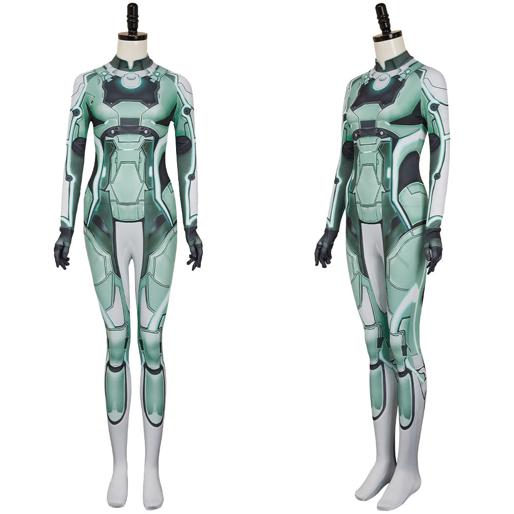 Split Fiction(2025) Zoe Combinaison Verte Cosplay Costume