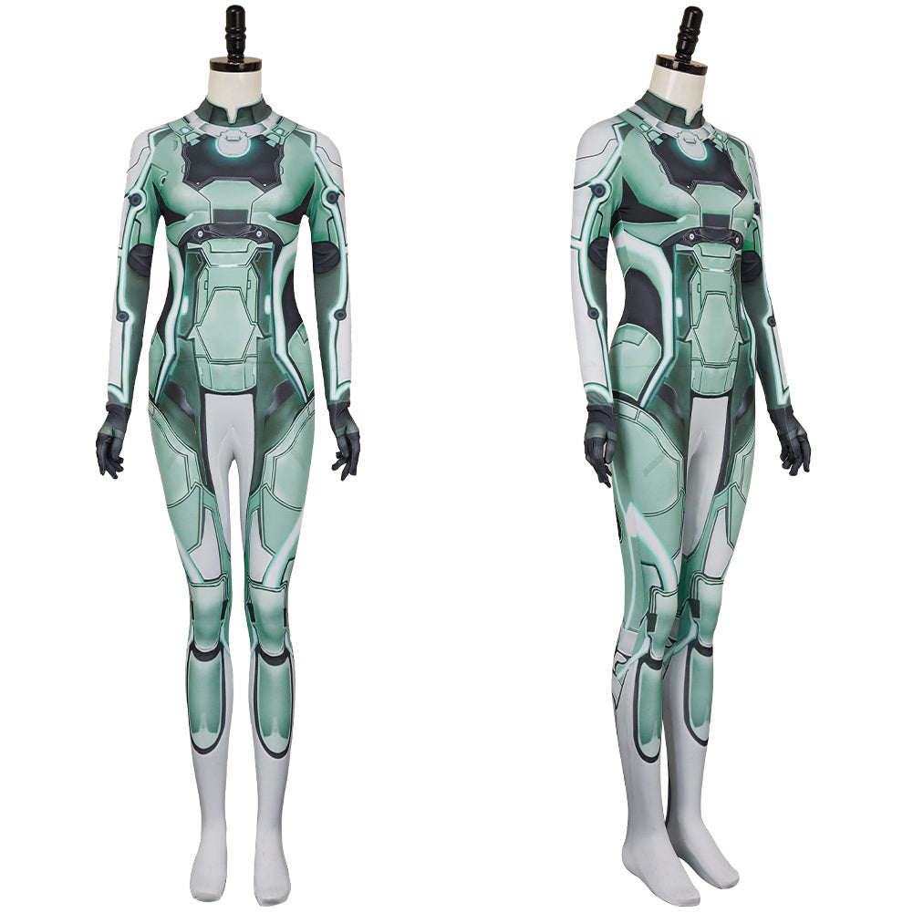 Split Fiction(2025) Zoe Combinaison Verte Cosplay Costume