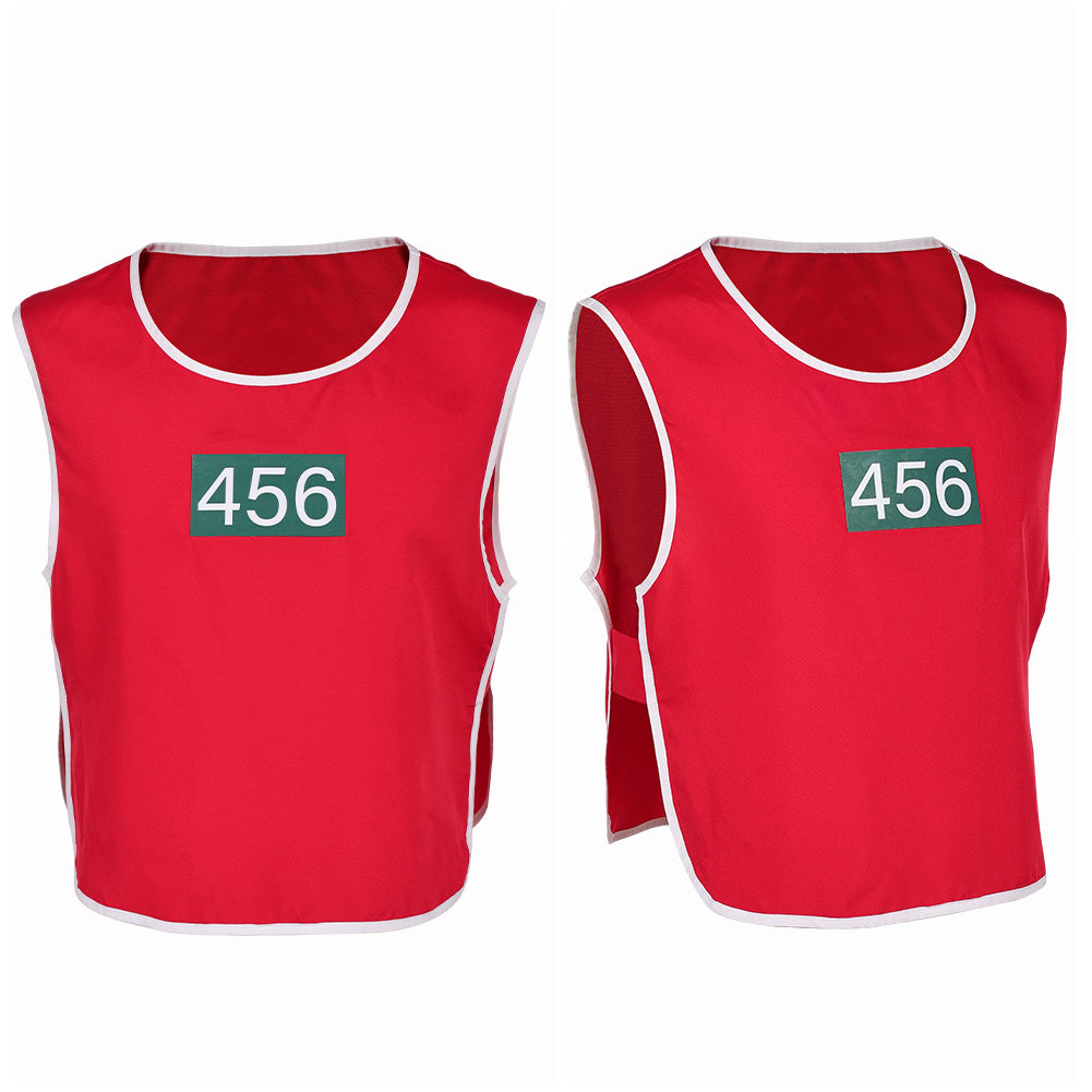 Squid Game 2 Seong Gi-hun Gilet Rouge Cosplay Costume
