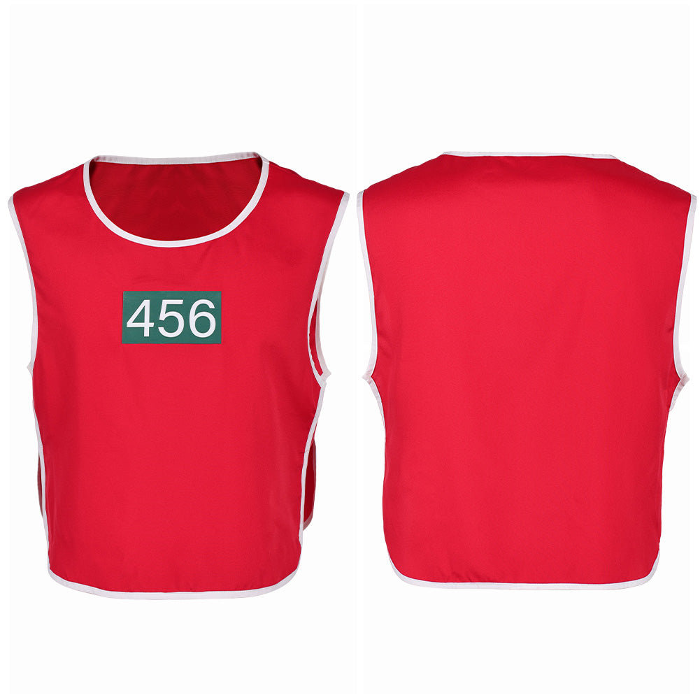 Squid Game 2 Seong Gi-hun Gilet Rouge Cosplay Costume