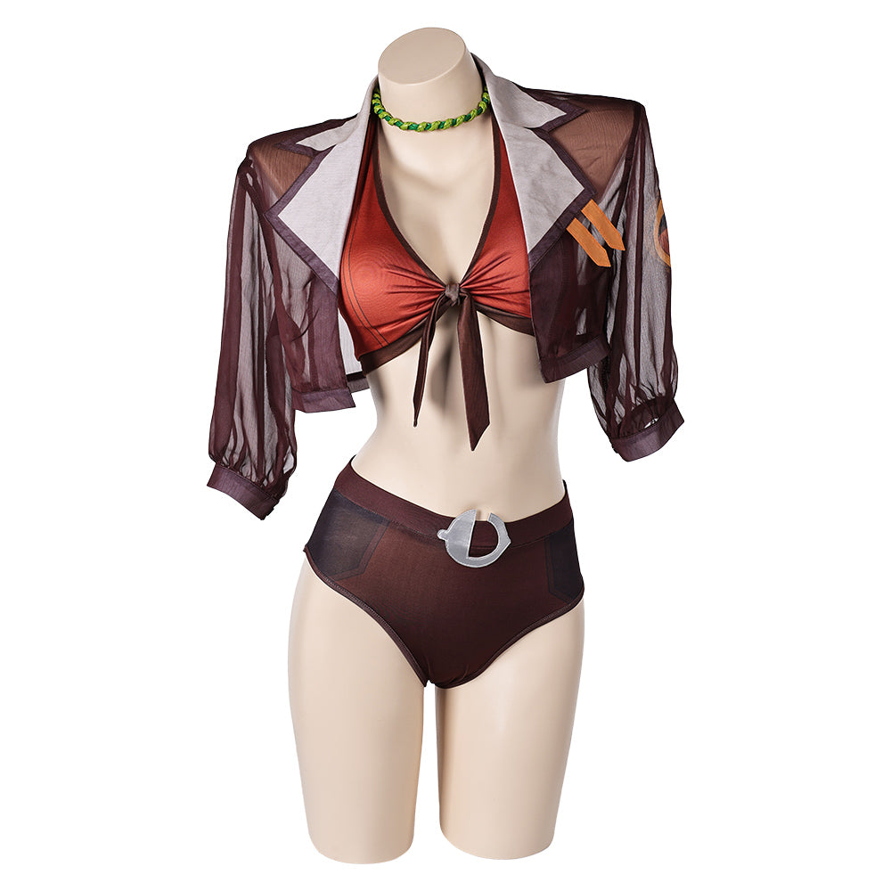 Squirrel Girl Doreen Green Maillot de Bain Bikini+Couvre-up Cosplay Costume Design Original
