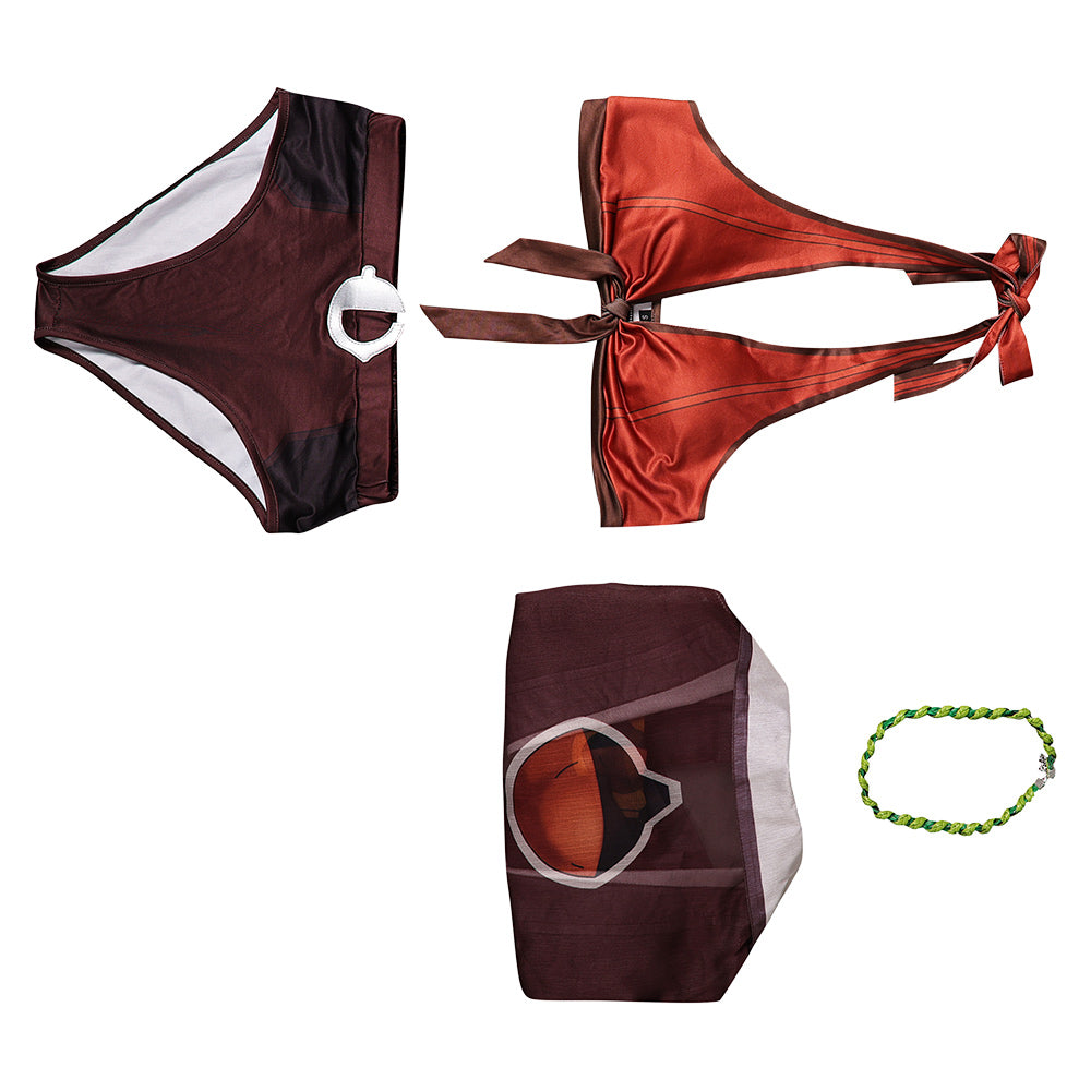 Squirrel Girl Doreen Green Maillot de Bain Bikini+Couvre-up Cosplay Costume Design Original