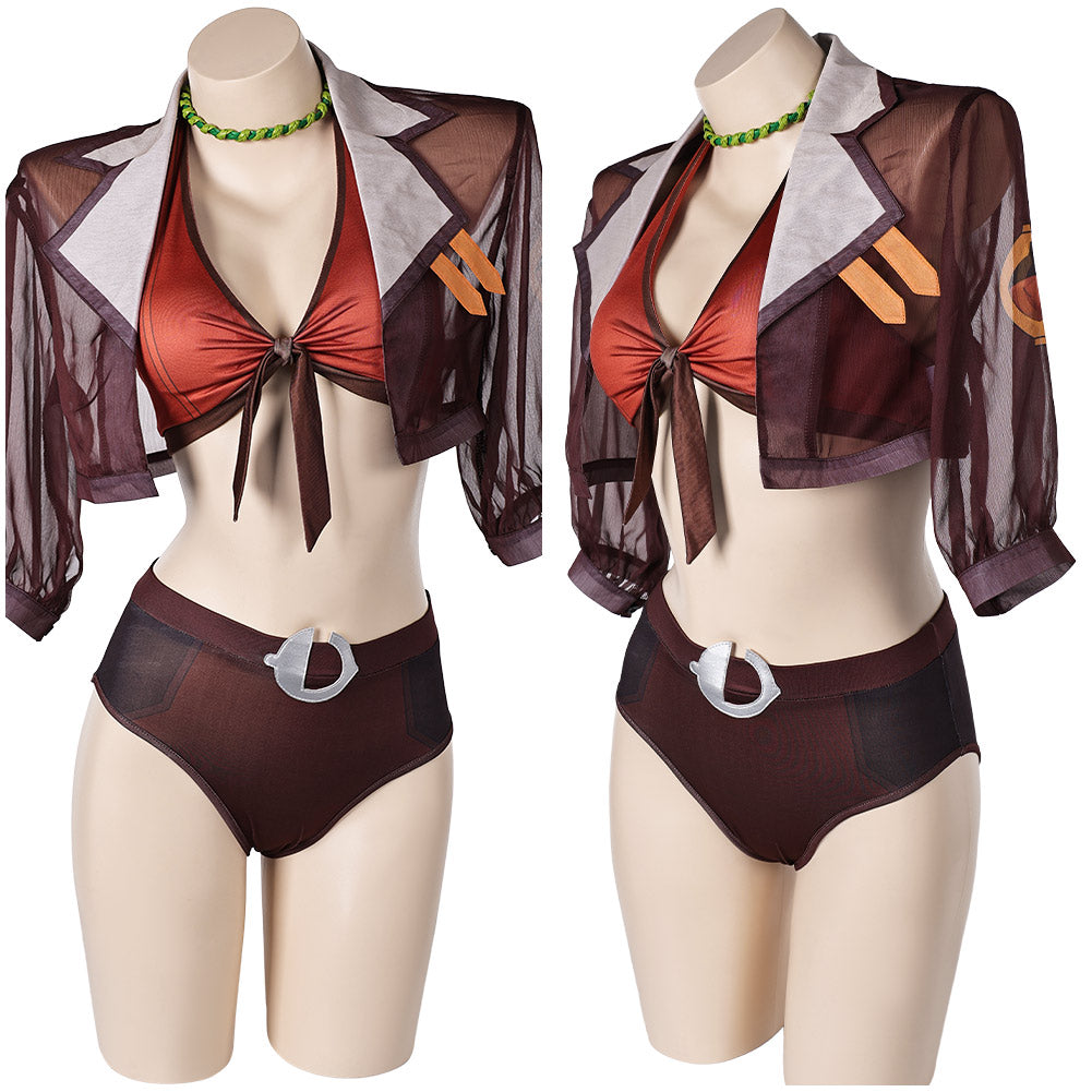 Squirrel Girl Doreen Green Maillot de Bain Bikini+Couvre-up Cosplay Costume Design Original