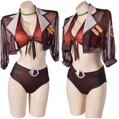 Squirrel Girl Doreen Green Maillot de Bain Bikini+Couvre-up Cosplay Costume Design Original