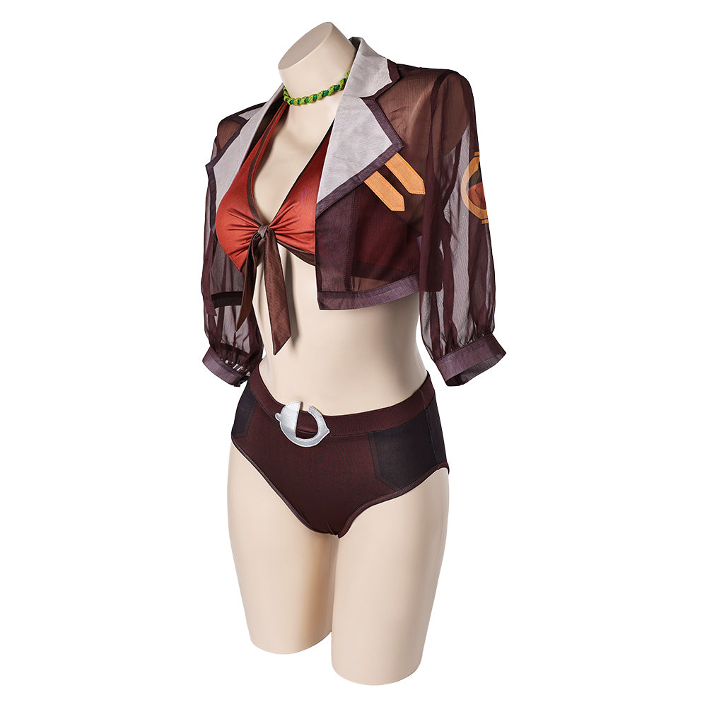Squirrel Girl Doreen Green Maillot de Bain Bikini+Couvre-up Cosplay Costume Design Original