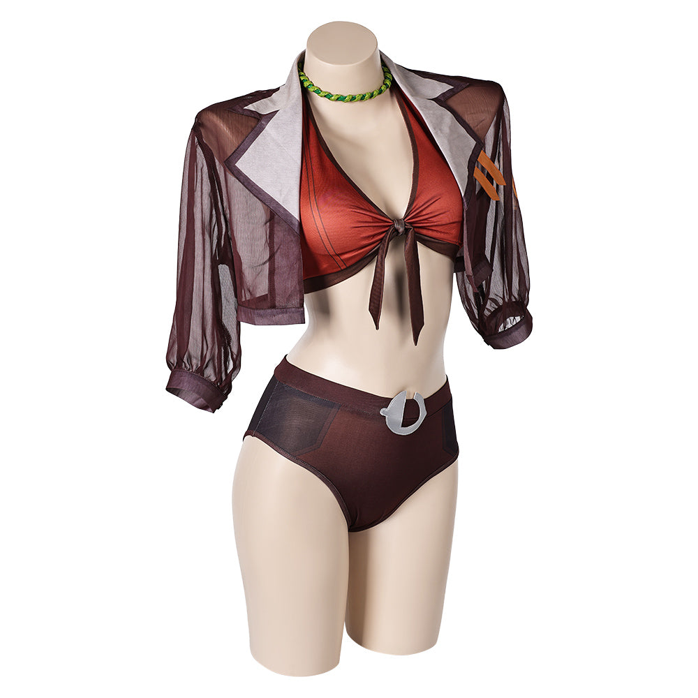 Squirrel Girl Doreen Green Maillot de Bain Bikini+Couvre-up Cosplay Costume Design Original