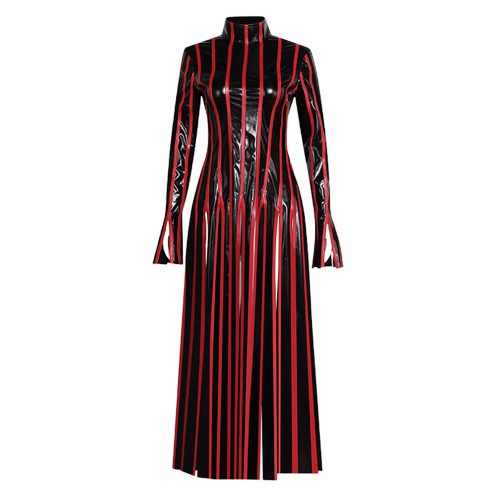 Fate/Stay Night Matou Sakura Robe Rayée Rouge et Noire Cosplay Costume