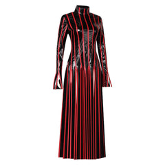 Fate/Stay Night Matou Sakura Robe Rayée Rouge et Noire Cosplay Costume