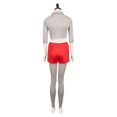 Stranger Things Saison 4(2025) Eleven Tenue Grise et Rouge Cosplay Costume