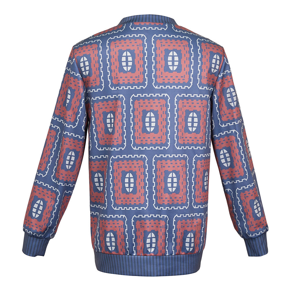 Stranger Things Saison 4(2025) Mike Wheeler Haut Imprimé Bleu Coslay Costume