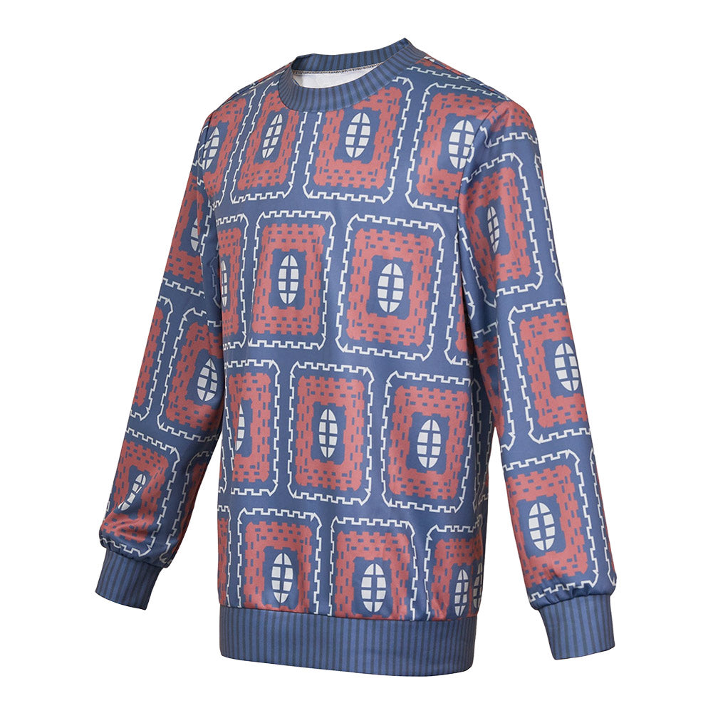 Stranger Things Saison 4(2025) Mike Wheeler Haut Imprimé Bleu Coslay Costume