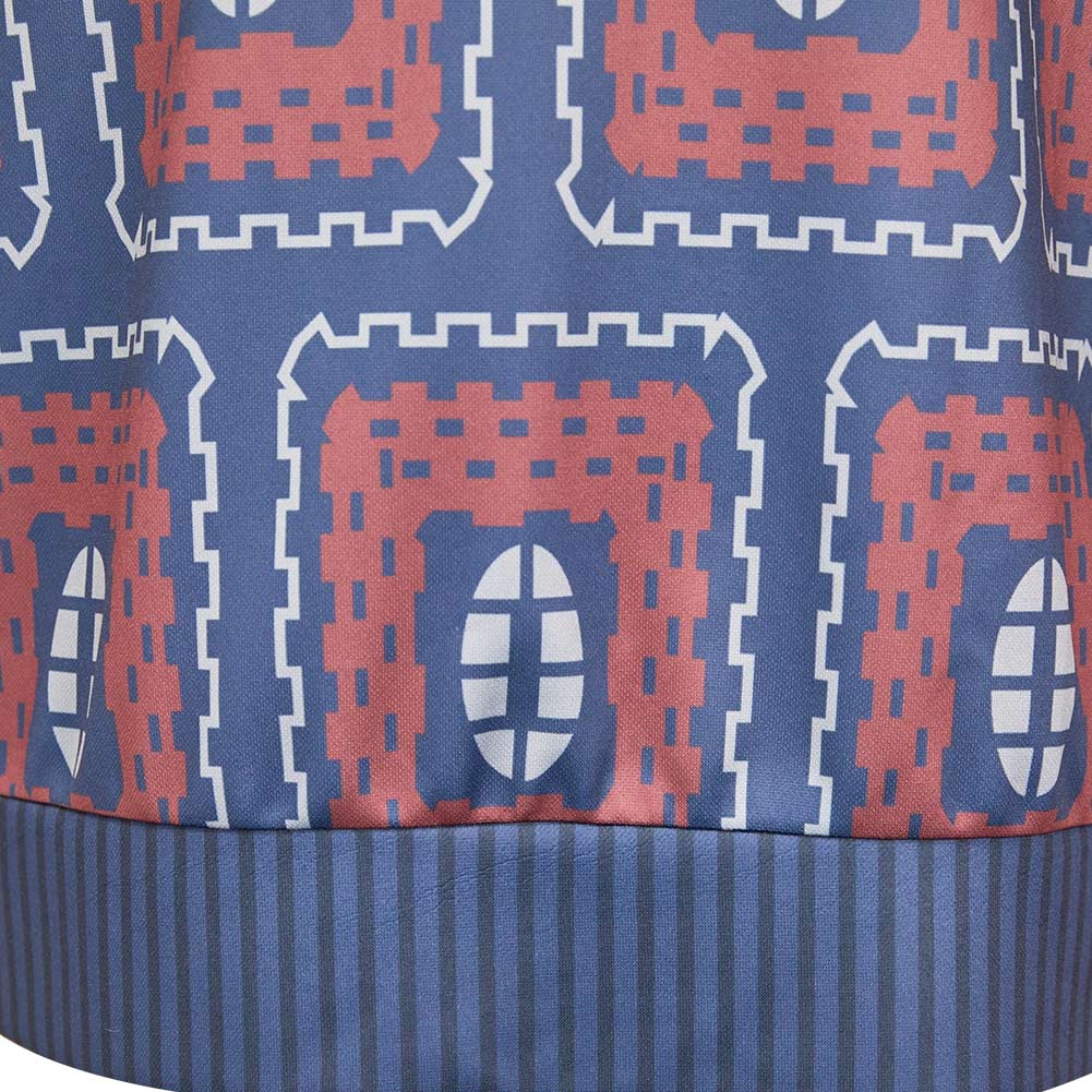 Stranger Things Saison 4(2025) Mike Wheeler Haut Imprimé Bleu Coslay Costume