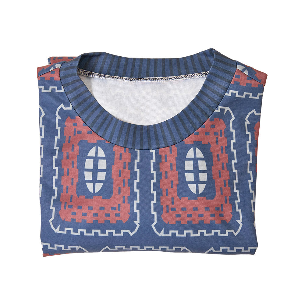 Stranger Things Saison 4(2025) Mike Wheeler Haut Imprimé Bleu Coslay Costume