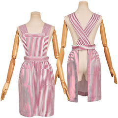 Stranger Things Saison 4(2025) Nancy Tablier Rose à Rayures Cosplay Costume