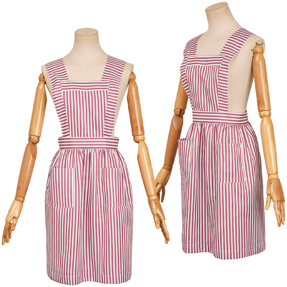 Stranger Things Saison 4(2025) Nancy Tablier Rose à Rayures Cosplay Costume